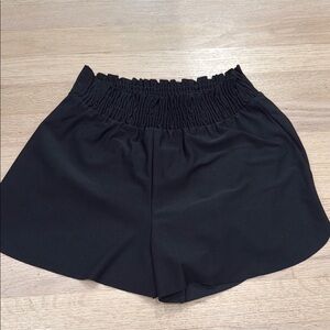 Mango Black High Waist Women's Shorts